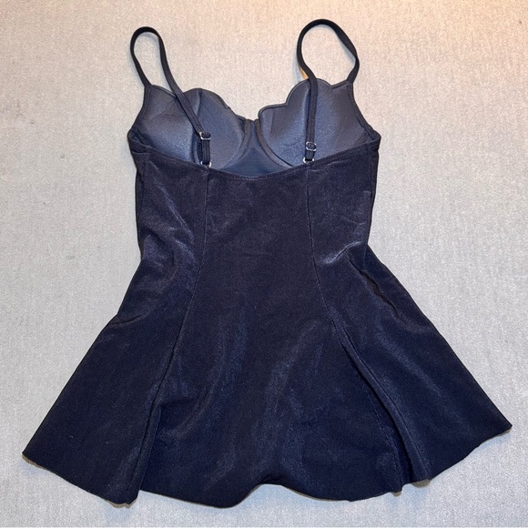 Vintage Newport News Black One Piece Swim Dress - Picture 2 of 6